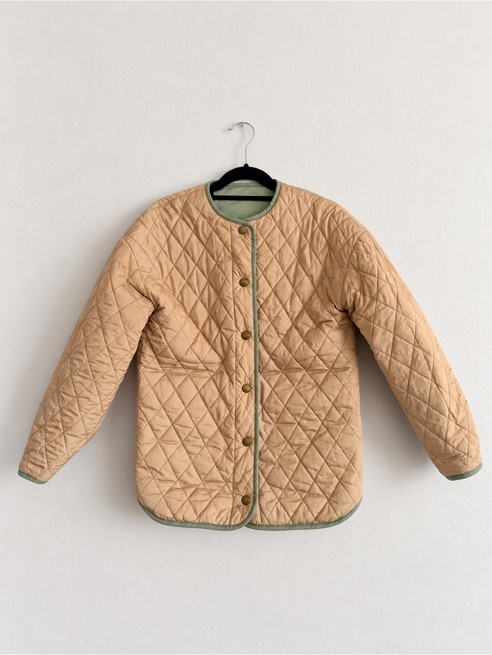 SEZANE Reversible Farel Jacket in Light Olive Green Size 34 Size 2 - Picture 9 of 14